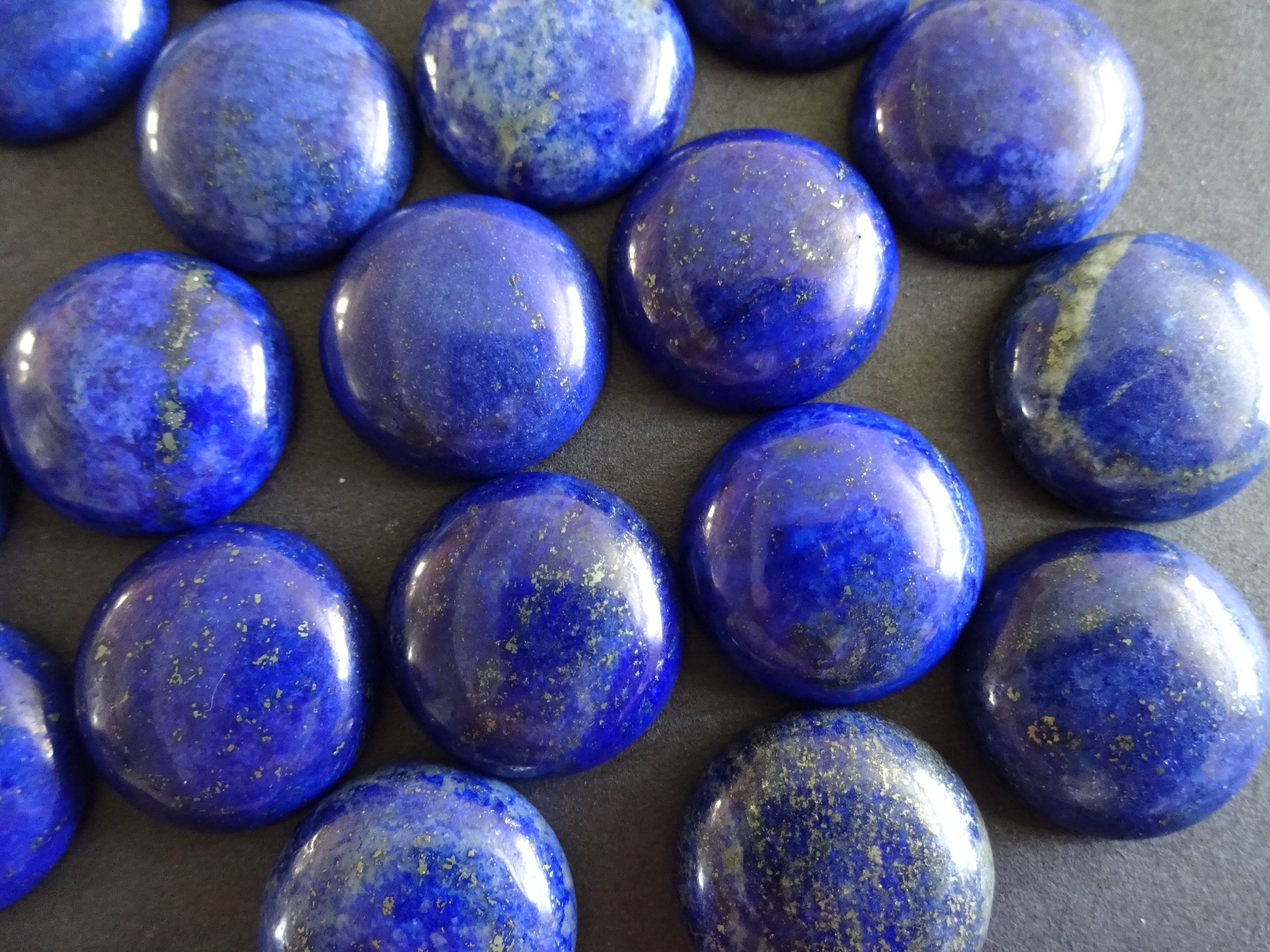 20mm Natural Lapis Lazuli Gemstone Cabochon, Dyed, Round Cabochon ...