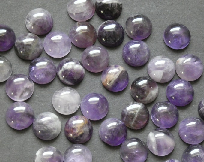 12x5mm Natural Amethyst Gemstone Cabochon, Dome Cabochon, Half Round Polished Gem, Gemstone Cabochon, Natural Gemstone, Purple Birthstone