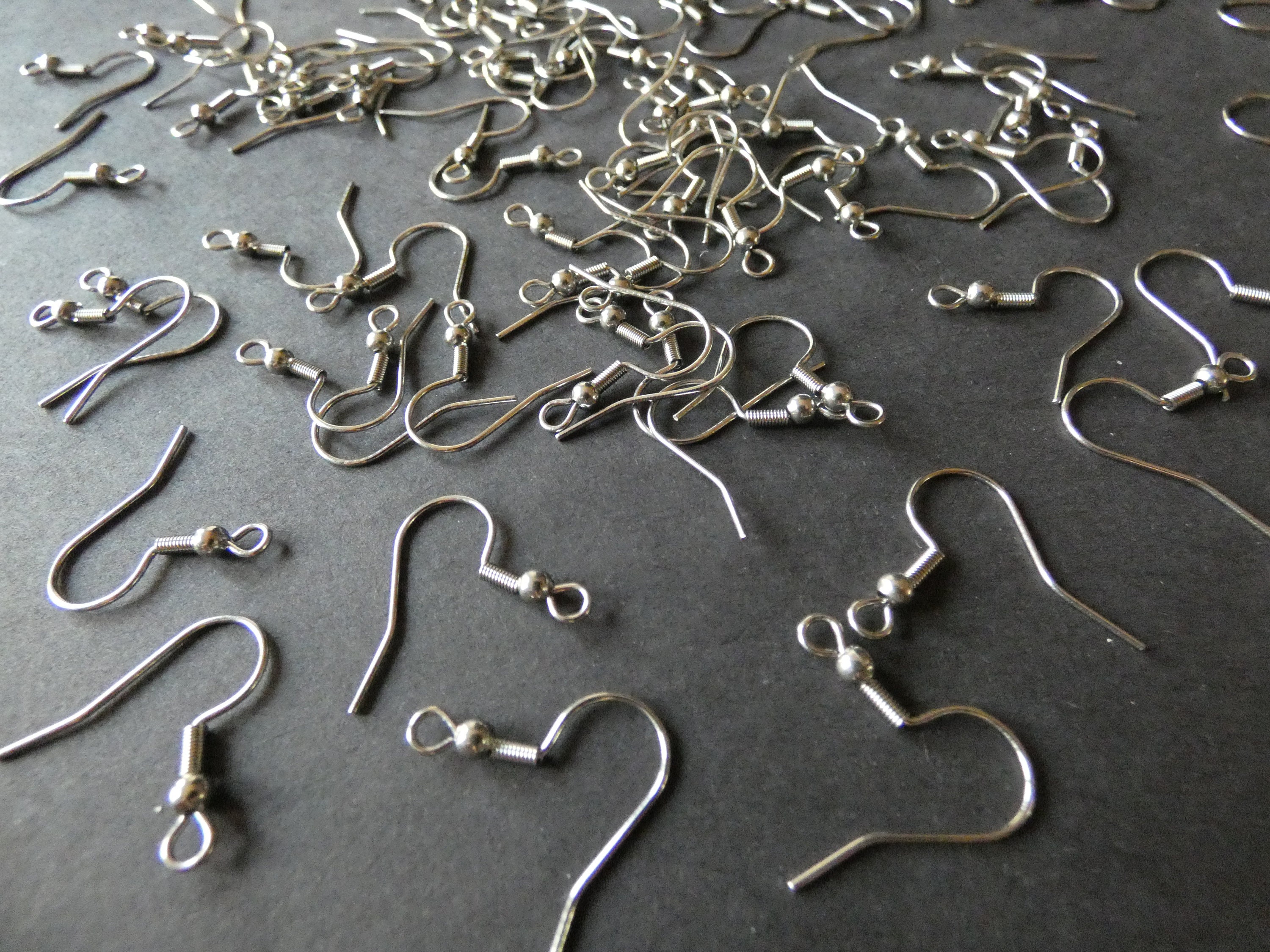 100 PIECE PACK 21mm 304 Stainless Steel Earring Hooks, Fishhook