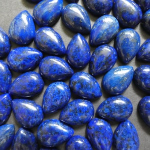 17-18mm Natural Lapis Lazuli Gemstone Cabochon, Dyed, Teardrop Cabochon, Polished Stone, Blue Stone Cabochon, Natural Gemstone, Mineral Cab