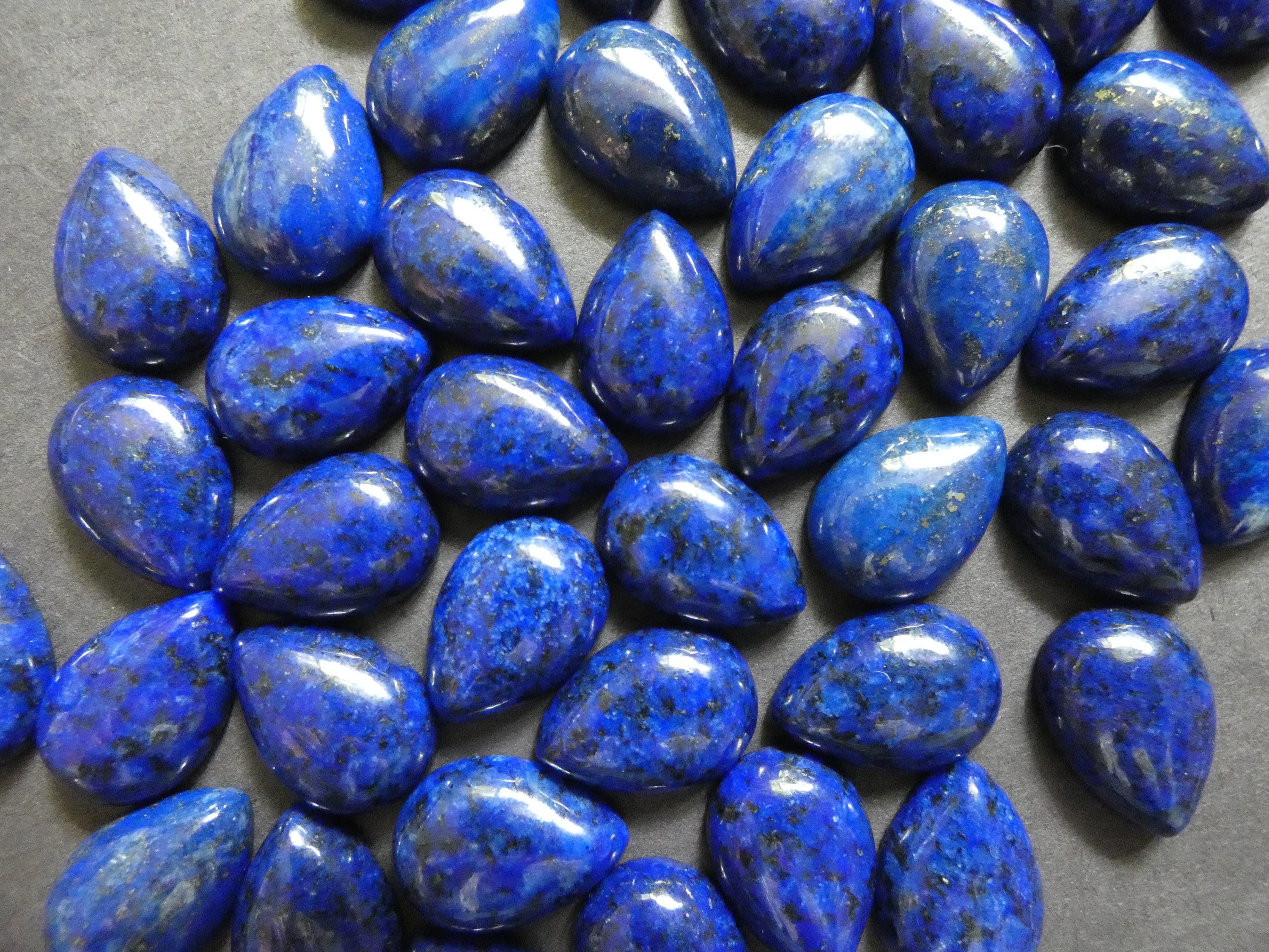 17-18mm Natural Lapis Lazuli Gemstone Cabochon, Dyed, Teardrop Cabochon ...