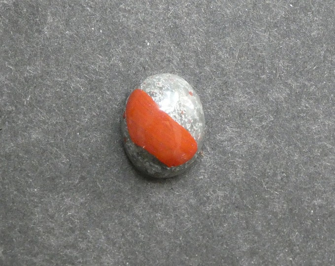 21x16mm Natural Dragon Blood Stone, Gemstone Cabochon, One of a Kind, Oval, Natural Jasper Cabochon, Only One Available, Green & Red, Unique