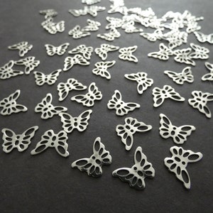 14.5mm 304 Stainless Steel Butterfly Connectors, Filigree Link, Silver Color, Bracelet Link, Jewelry Making, Jewelry Tag, Butterflies Charm