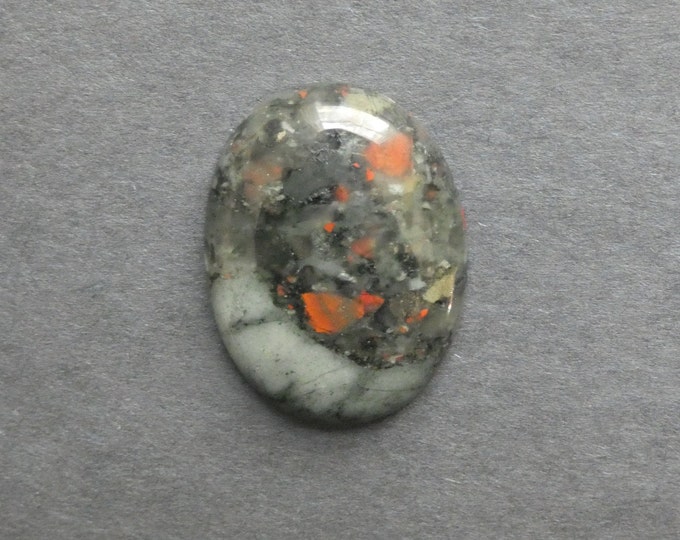 40x30x8mm Natural Bloodstone Cabochon, Large Oval, One of a Kind, As Seen in Image, Only One Available, Gemstone Cabochon, Unique Cab