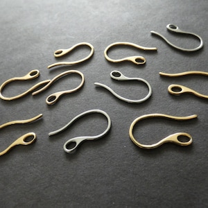 10 PIECE 304 Stainless Steel 22mm Earring Hooks, Mixed Color, Silver & Gold, Chic Metal Ear Hook Sets, DIY Earring Making, 2.5x3.5mm Hole