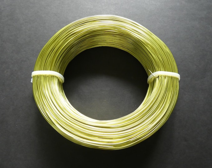200 Meters Of 1mm Green Yellow Aluminum Jewelry Wire, 1mm Diameter, 500 Grams Beading Wire, Yellow Metal Wire, Jewelry Making, Wire Wrapping
