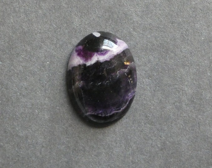 30x22mm Natural Fluorite Cabochon, Large Oval, Gemstone Cabochon, Purple, One of a Kind, Only One Available, Unique Fluorite Cabochon