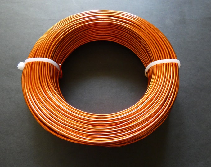 55 Meters Of 2mm Orange Red Aluminum Jewelry Wire, 2mm Diameter, 500 Grams Beading Wire, Orange Metal Wire, Jewelry Making & Wire Wrapping