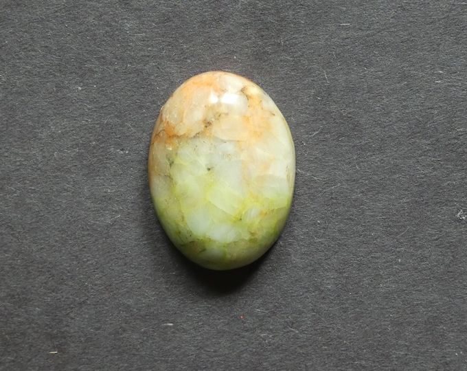 30x22x7.5mm Natural Calcite Cabochon, Gemstone Cabochon, Green and Orange, Dyed, One of a Kind, Only One Available, Multicolor Calcite Stone