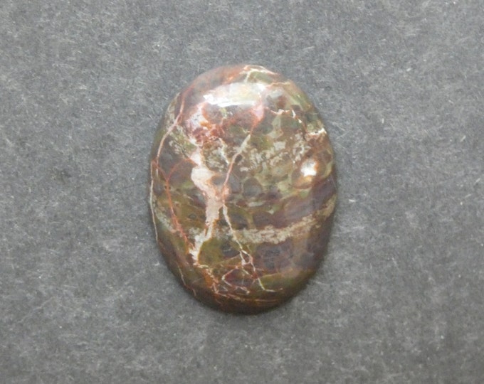 40x30mm Natural Jasper Cabochon, Large Oval Stone, Gemstone Cabochon, Brown & Orange, One of a Kind, As Seen in Image, Unique Jasper Stone