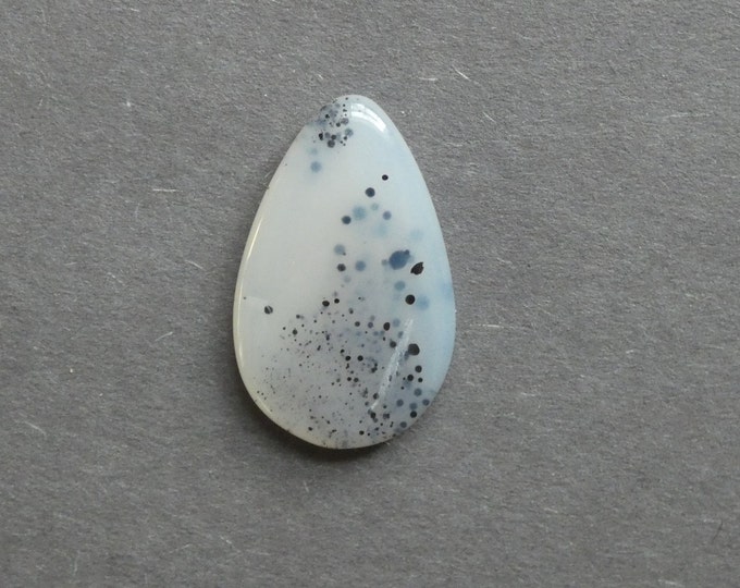 32x20x5mm Natural Dendritic Agate Cabochon, Teardrop Cabochon, One of a Kind, Only One Available, Gemstone Cabochon, Unique Agate Cabochon