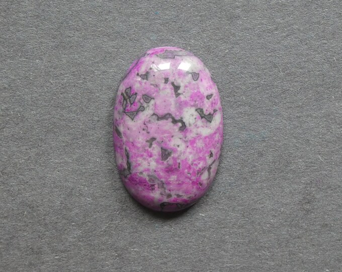 30x20x7mm Natural Ripple Jasper Cabochon, Gemstone Cabochon, Pink, Dyed, Large Oval, One of a Kind, Only One Available, Jasper Cabochon