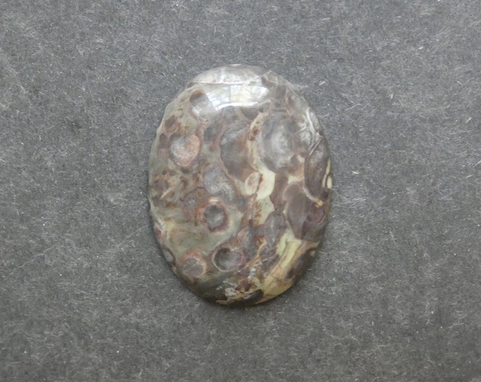 40x30mm Natural Jasper Cabochon, Large Oval Stone, Gemstone Cabochon, Green and Brown, One of a Kind, As Seen in Image, Unique Jasper Stone