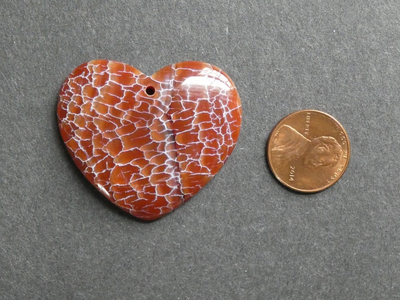As Seen In Image Fire Agate Pendant Only One Available Unique 33x41x6mm Natural Fire Agate Pendant Red Large Heart One Of A Kind
