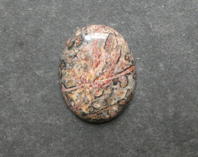 40x30mm Natural Leopard Skin Jasper Cabochon, Gemstone Cabochon, Large Oval Cab, One of a Kind, Only One Available, Unique Jasper Stone