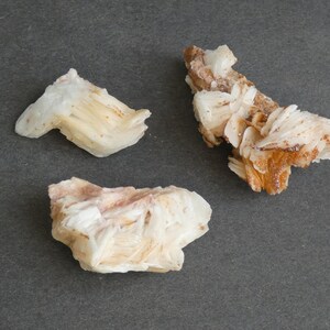 40-55mm 3 PACK Natural Barite with Vanadinite Cluster, One of a Kind 3 Pack, As Pictured Bladed Barite Cluster, Barite with Vanadinite