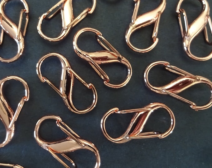 27.5x13mm Metal Double Sided Clasps, Rose Gold Color Clasps, Large Clasp, Interesting Double Jewelry Closure Lot, Use for Jewelry Making