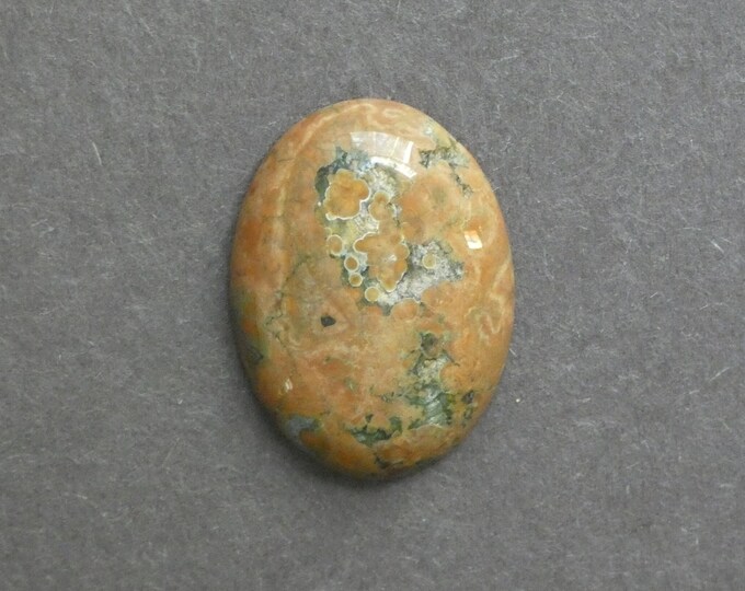30x22mm Natural Rhyolite Jasper Cabochon, Oval, Green, One of a Kind, Gemstone Cabochon, Only One Available, Rhyolite Jasper,Unique Cabochon