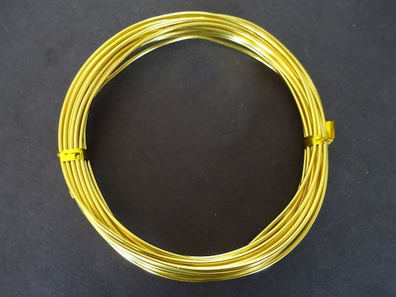 Artistic Yellow Brass Round Wire Artisan Jewelry Crafting Wire 18 and 22  Gauge Thick 