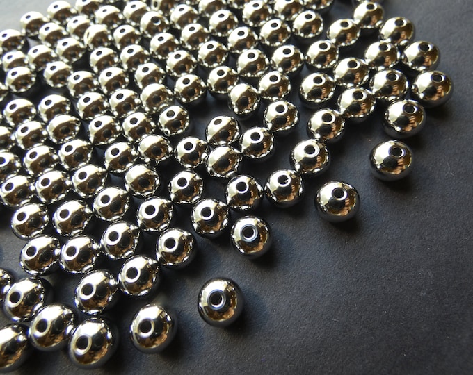 Stainless Steel 8mm Ball Beads, Silver Color, 1.5mm Hole, Classic Round Beads, Jewelry Making Supply, Metallic, Modern Style, Steel Bead