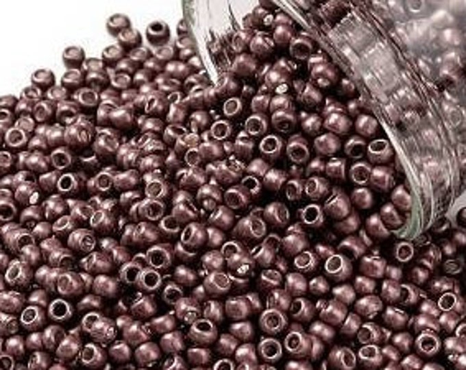 11/0 Toho Seed Beads, Matte Galvanized Cabernet (564F), 10 grams, About 1103 Round Seed Beads, 2.2mm with .8mm Hole, Matte Finish
