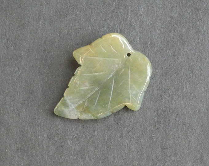 29x23x5mm Natural Indian Agate Pendant, Maple Leaf Pendant, Green, Autumn Pendant, One of a Kind, Only One Available, Unique Agate Pendant