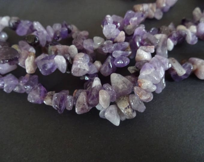 5-11mm Natural Amethyst Nugget Beads, 35 Inch Bead Strand Of About 250 Beads, Purple Amethyst Beads, Natural Gemstone, Stone Chip Bead