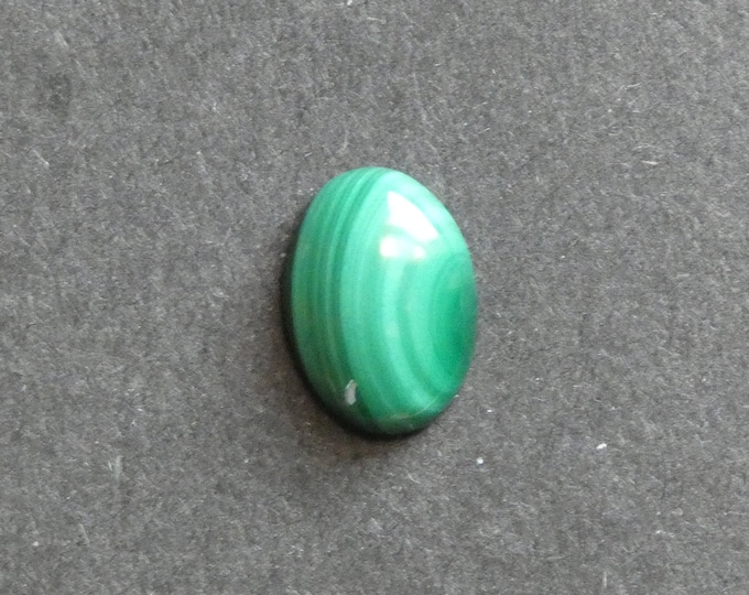 18x13mm Natural Green Malachite Cabochon, Small Striped Oval, One Of A Kind, As Seen In Image, Only One Available, Malachite Stone, Polished