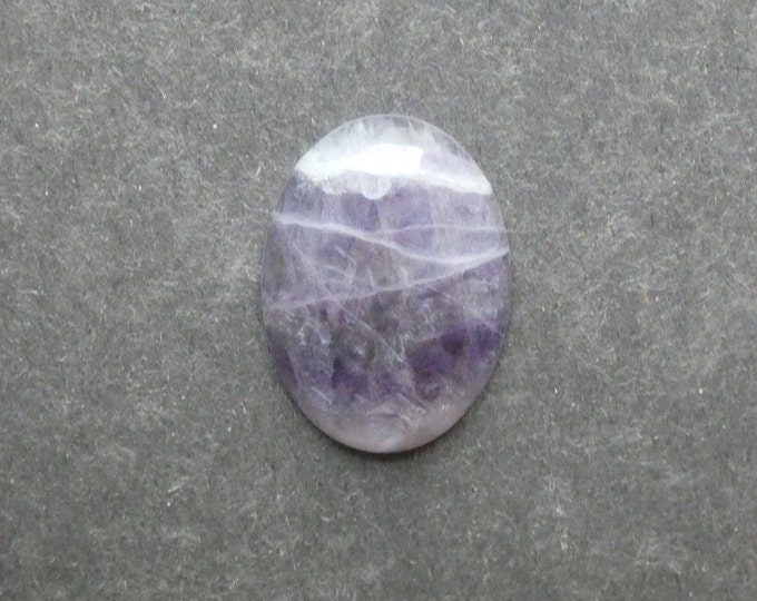 30x22mm Natural Fluorite Cabochon, Gemstone Cabochon, Purple Stone, Large Oval, One of a Kind, Only One Available, Unique Fluorite Cabochon