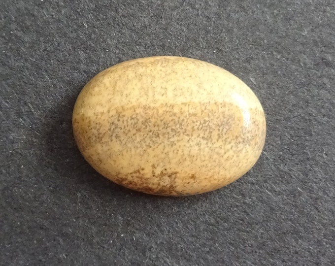 25x18mm Natural Picture Jasper Cabochon, Large Oval, Brown & Beige, One Of A Kind, As Seen In Image, Only One Available, Picture Jasper Cab