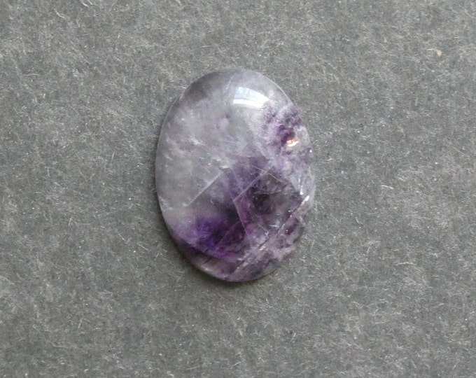 30x22x6.5mm Natural Fluorite Cabochon, Gemstone Cabochon, One of a Kind, Large Oval, Purple Fluorite Stone, Only One Available, Unique Cab