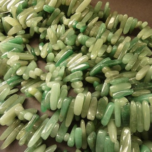 16 Inch 5-22mm Natural Green Aventurine Beads, About 100 Gemstone Beads, Polished Aventurine Crystal, Drilled 1mm Hole, Green Quartz image 5