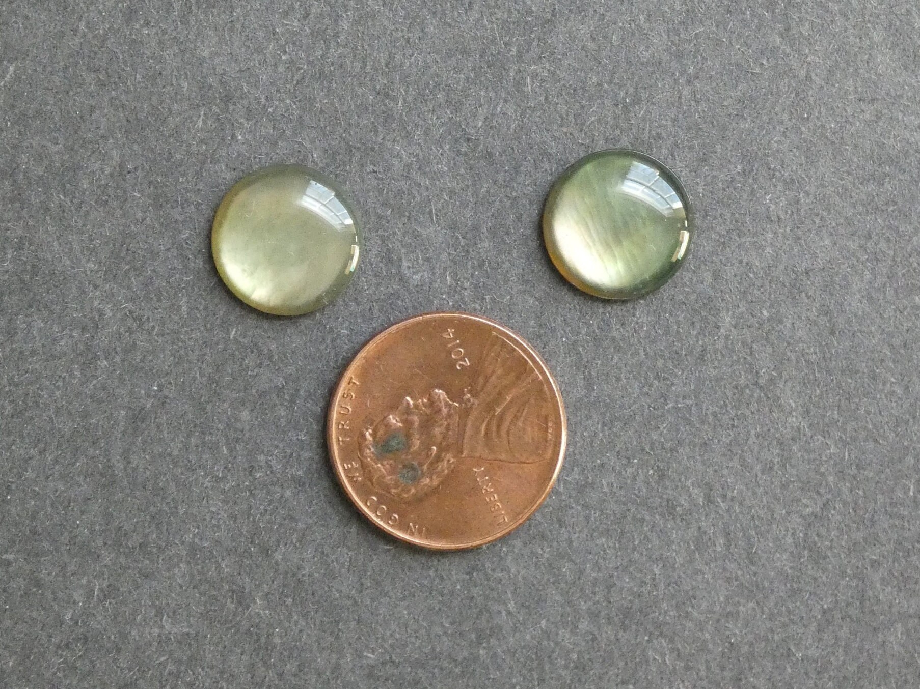 2 PACK 12mm Natural Black Lip Shell Cabochons, Pearlescent Sheen, One ...