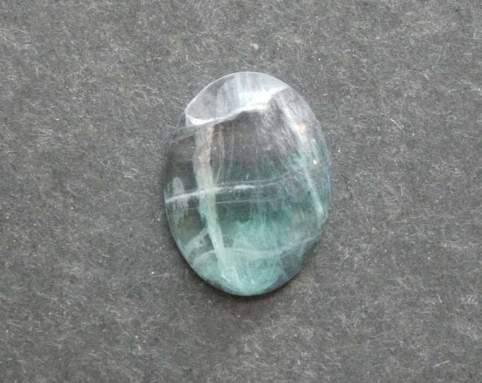 30x22x6.5mm Natural Fluorite Cabochon, Gemstone Cabochon, One of a Kind, Large Oval, Green Fluorite Stone,Only One Available,Unique Fluorite