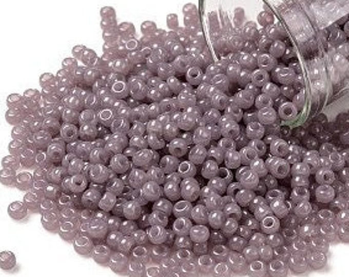 8/0 Toho Seed Beads, Translucent Light Amethyst (1151), 10 grams, About 222 Round Seed Beads, 3mm with 1mm Hole, Translucent Finish