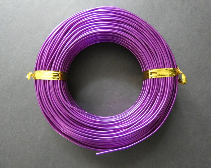 55 Meters Of 2mm Dark Violet Aluminum Jewelry Wire, 2mm Diameter, 500 Grams Of Beading Wire, Purple Metal Wire For Jewelry Making, Wire Lot