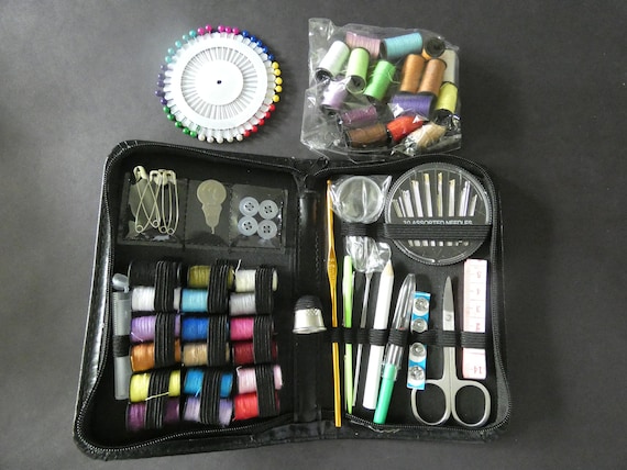Sewing Kit For Adults Beginners With Needles, Thimble, Knitting Tools &  More, Craft Travel Supplies And Accessories