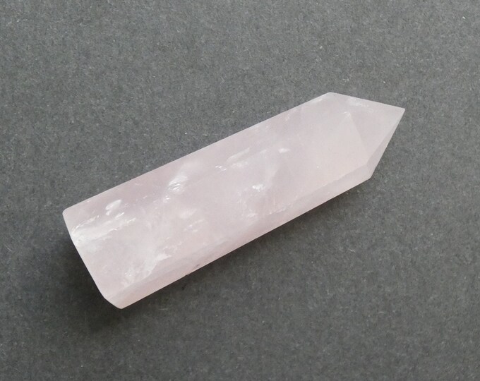 79x27mm Natural Rose Quartz Prism, Pink, Hexagon Prism, One Of A Kind, As Seen In Image, Only One Available, Home Decoration, Rose Quartz