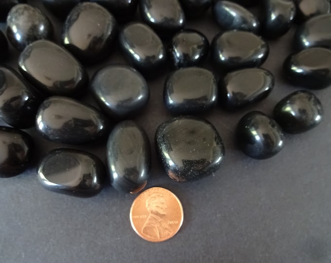 5 PACK Natural Obsidian Stones, 13-20mm, Undrilled, Polished, No Holes, Lot Of Nuggets, Black Obsidian Nugget, Decorative Gem