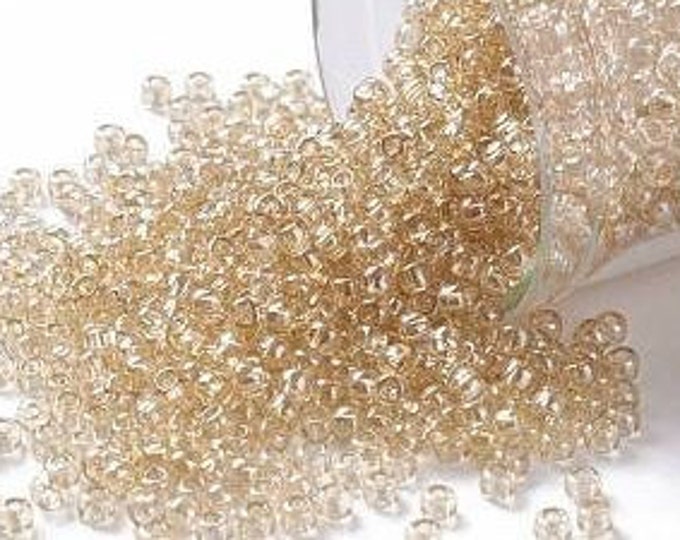 11/0 Toho Seed Beads, Pale Honey Luster, (629), 10 grams, About 1110 Round Seed Beads, 2.2mm with .8mm Hole, Luster Finish