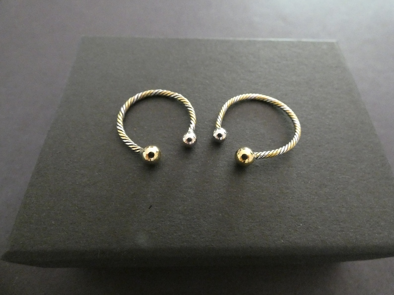 Adjustable Silver Band Jewelry For Her Two Tone Thai Sterling Silver Ring Silver and Gold Colors Twisted Pattern Link Cuff Ring