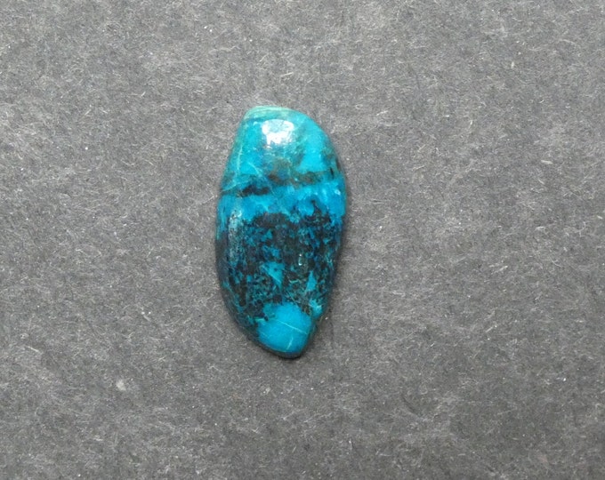 26.5x13mm Natural Chrysocolla Cabochon, Blue and Black, Large Oval Cabochon, One of a Kind, Only One Available, Unique Gemstone Cab, Picture