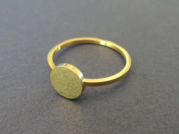 Buy Stainless Steel Circle Ring, Gold Round Design, Sizes 6-10, Simple  Geometric Ring, Circle Band, Shape Ring, Full Moon Ring, Metal Circle  Online in India - Etsy