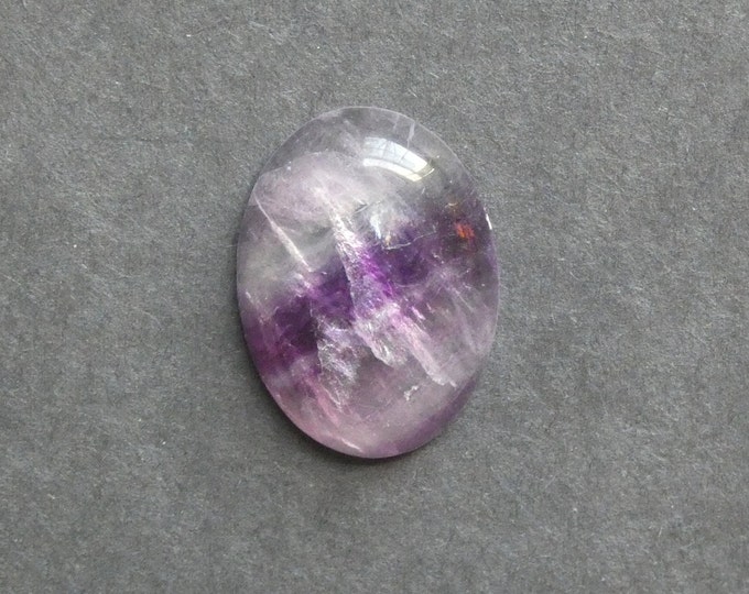 30x22mm Natural Fluorite Cabochon, Large Oval, Gemstone Cabochon, Purple, One of a Kind, Only One Available, Unique Fluorite Cabochon