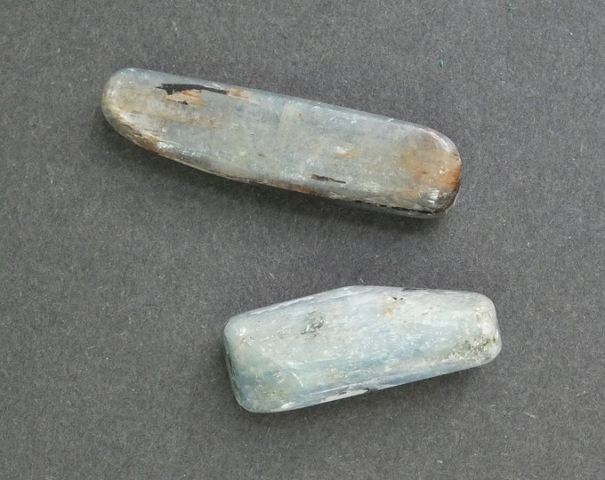 46-63x16-18mm Natural Kyanite 2 Pack, One of a Kind 2 Pack Kyanite, As Pictured Kyanite Stones, Large Kyanite, Set of Two, Unique Kyanite