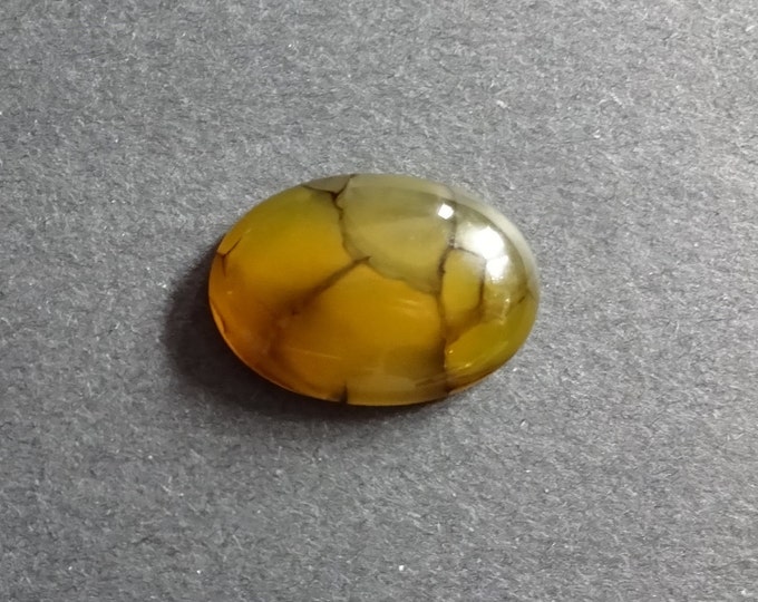 25x18x8mm Natural Agate Cabochon, Large Oval, Yellow, One Of A Kind, As Seen In Image, Only One Available, Unique, Natural Agate Cabochon