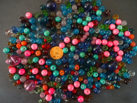 13 Inch 4mm Glass Faceted Bicone Bead Strand, About 83 Beads, 4mm Beads,  Classic Bead, Basic Bead, Rainbow Bead Lot, Mixed Colors, 1mm Hole