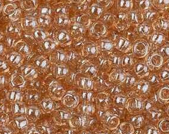 8/0 Toho Seed Beads, Pale Honey Luster (629), 10 grams, About 222 Round Seed Beads, 3mm with 1mm Hole, Luster Finish