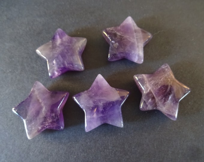 25x24mm Natural Amethyst Star Cabochon, Star Gemstone Cabochon, Beautiful Polished Gem, Jewelry Making, Star Stone, Amethyst Wire Wrap