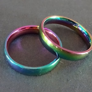 Simple Stainless Steel Ring, 4mm Basic Band, Sizes 6-13, Handcrafted Steel Ring, Simple Wedding Band, Thin Engagement Ring, Minimalist Band